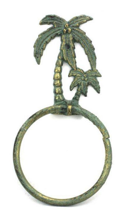 Anneau à serviettes palmier tree, Bronze antique