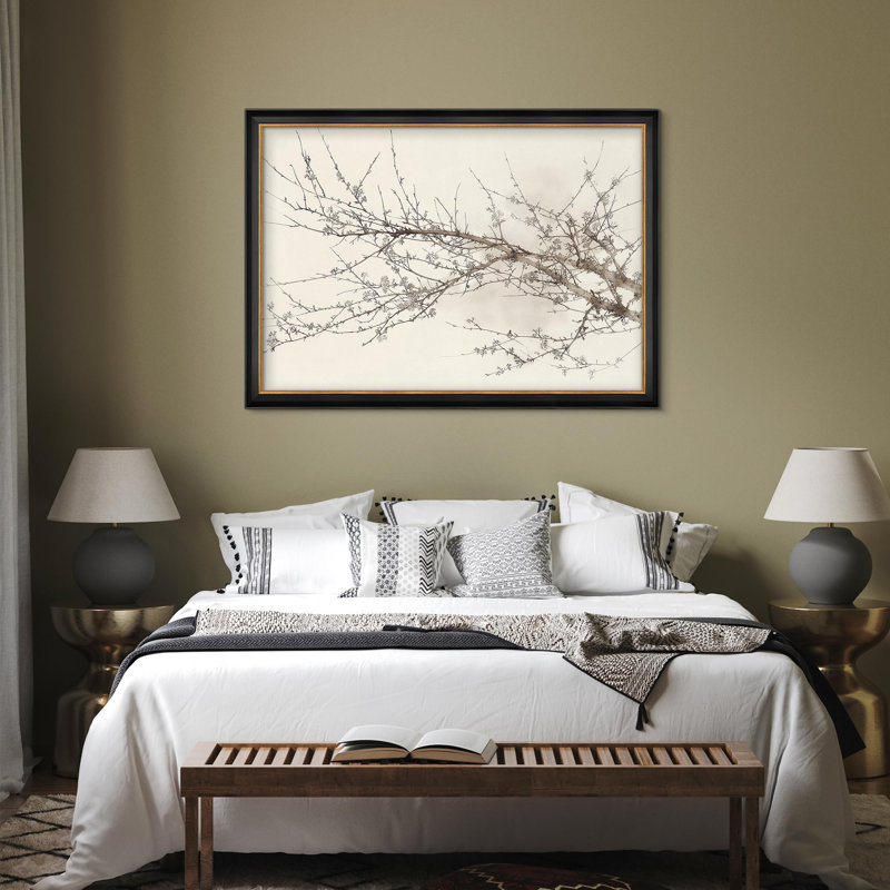 "Branche d'arbre délicat, illustrations, impressionisme, décoration murale", Non