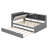 Solid Wood Daybed Frame With Trundle, Upholstered Storage Headboard, Shelves And Rotatable Board-598068232-598068229