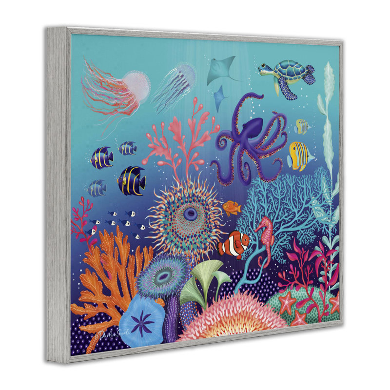  Art giclée de récif sous-marin par Darlene Seale, Estampe numérique Farmhouse, H 14 po x l 11 po