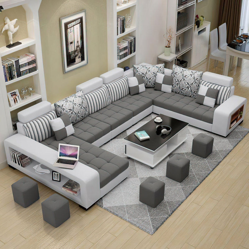 Ashleigh-Jo Upholstered U-Shaped Sectional, Right Hand Facing