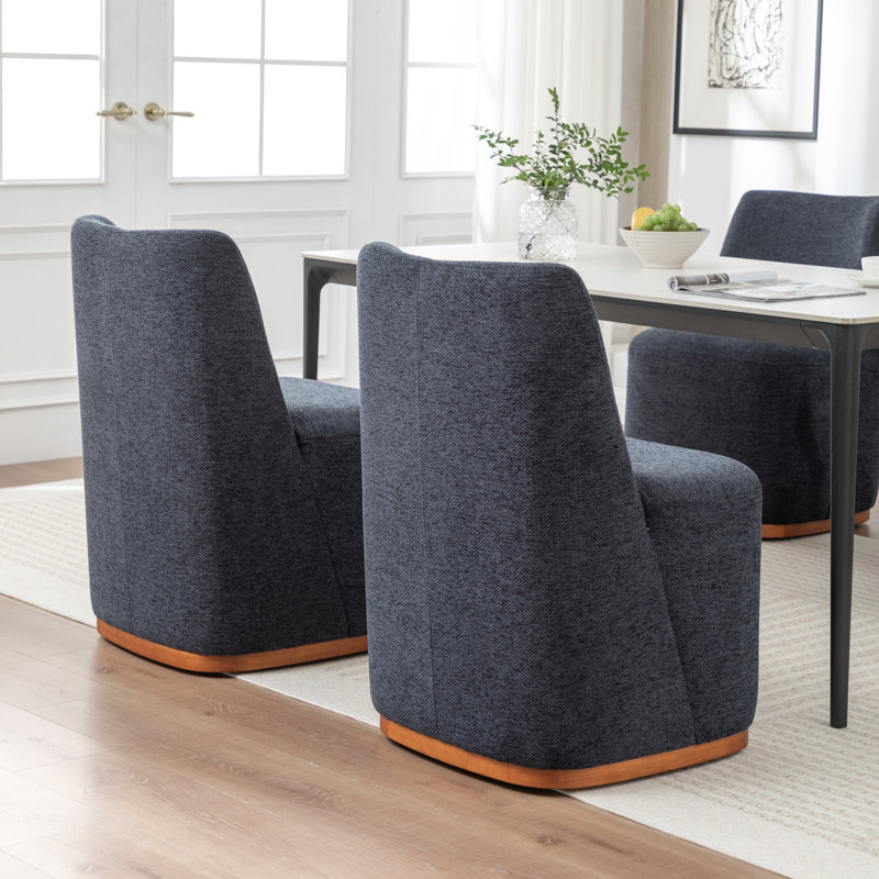 Chaise d'appoint rembourrée 33,5 po Markwart, Bleu