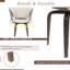 Ensemble de chaises de salle à manger pivotantes de style Mid-Century moderne, cuir PU ergonomique, rotation à 360 ° pour la cuisine et le bureau-121054439-121054437