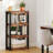 2 Pcs 4 Tier Bookshelf Wooden Bookcase With Dual Anti-tipping Kits Open Shelving Unit Natural-291223778