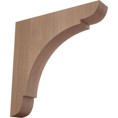 1 3/4"W x 10"D x 10"H Large Olympic Wood Bracket, Cherry (2-Pack)