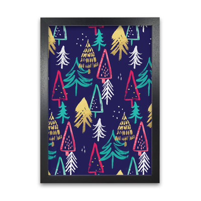 Christmas Trees Pattern 1 Piece Wall Art