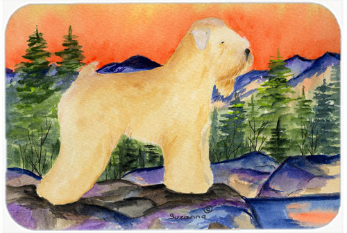 Planche à découper en verre à revêtement doux au trésors caroline Wheaten Terrier