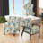 Contemporary Victorian Flourish Victorian Pattern - Velvet Upholstered Farmhouse Slipper Chair, Rustic Floral Accent Chair