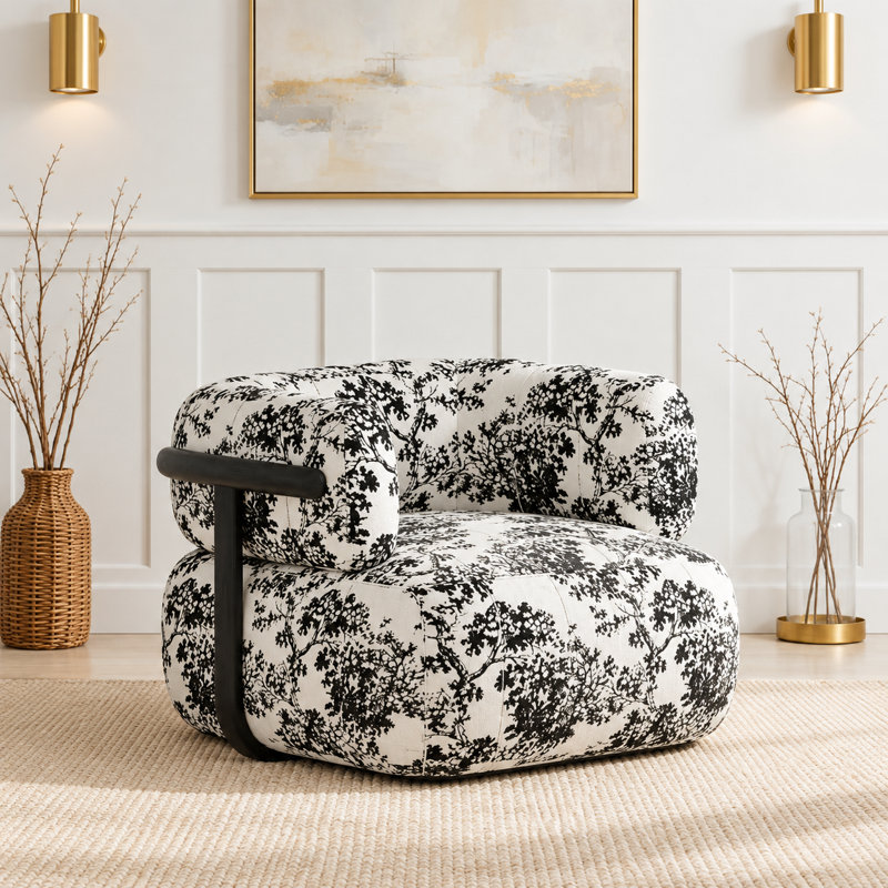 Upholstered 36.6 " Chenille Sofa