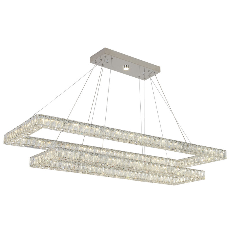 Luminaire suspendu unique à niveaux 8 lumières DEL