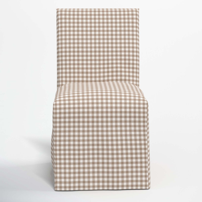 Chaise parsons Ivka, Brun clair guingan classique Oga