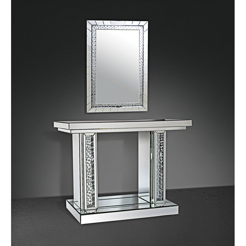 Faux Crystals Accent Mirror