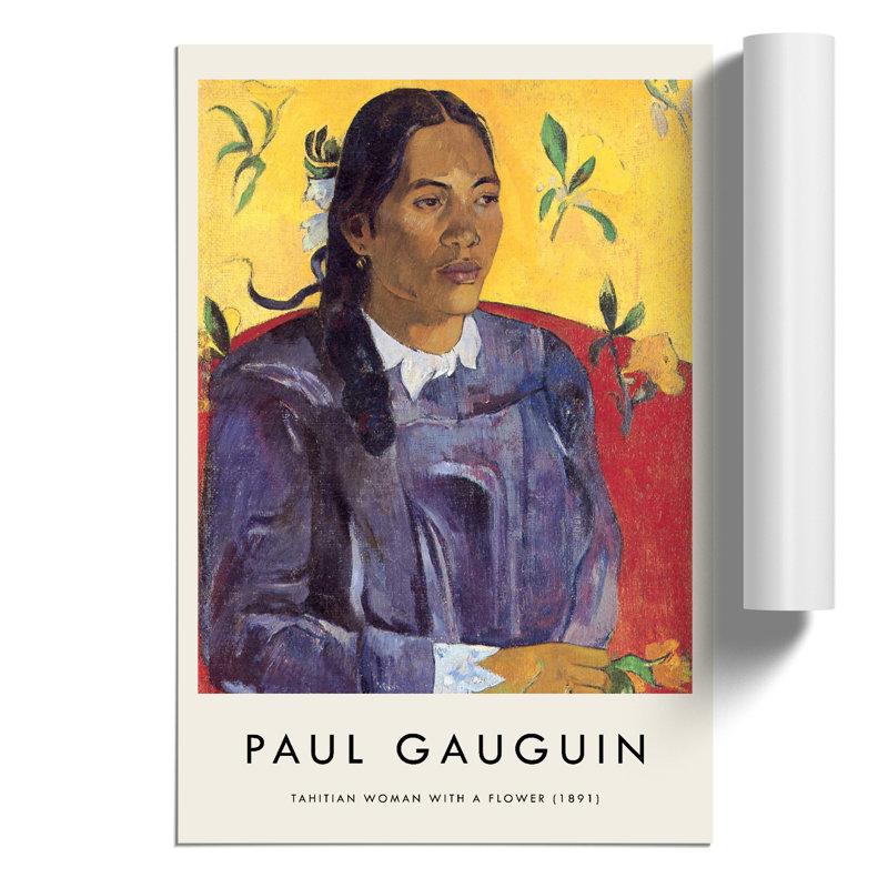 Seated Woman Print by Paul Gauguin - Frameless Print, 30cm H x 21cm W x 0.1cm D
