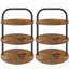Support à petits gâteaux, support à petits gâteaux en bois pour 100 petits gâteaux, ensemble de 3 présentoirs de table à desserts