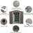 6ft X 5ft Galvanized Iron Shed, Gray - And For All Outdoor Applications Storage Metal Resistance To Extreme Weather-118124206-118124207