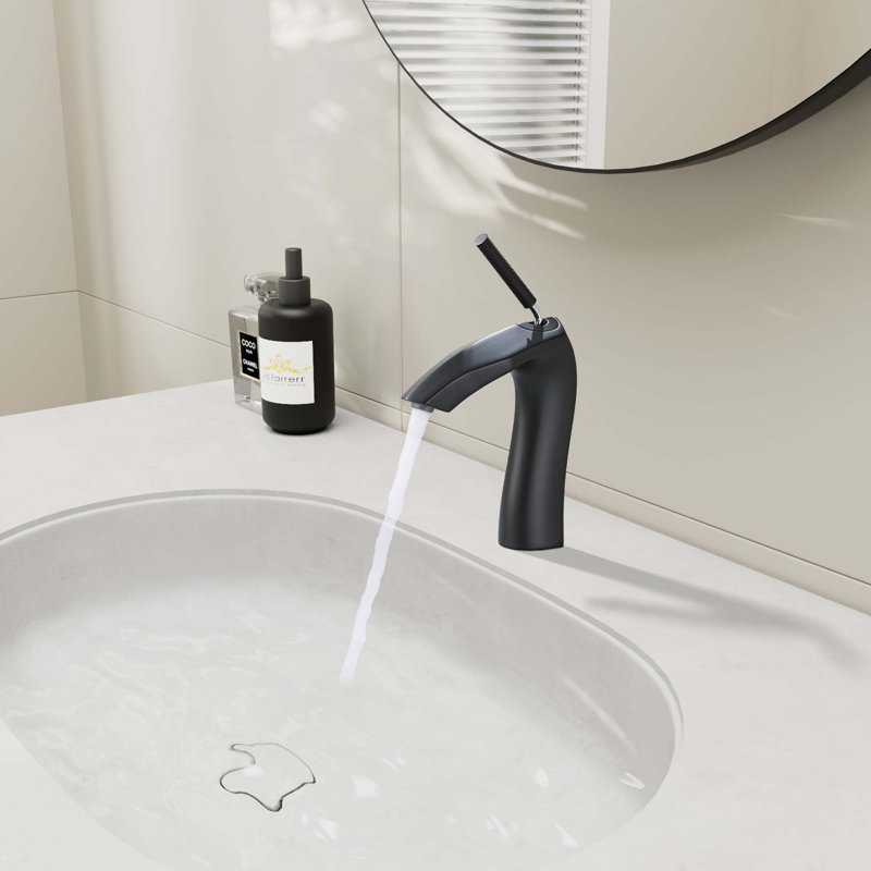 Single Handle Lavatory Basin Sink Faucet, Matte Black