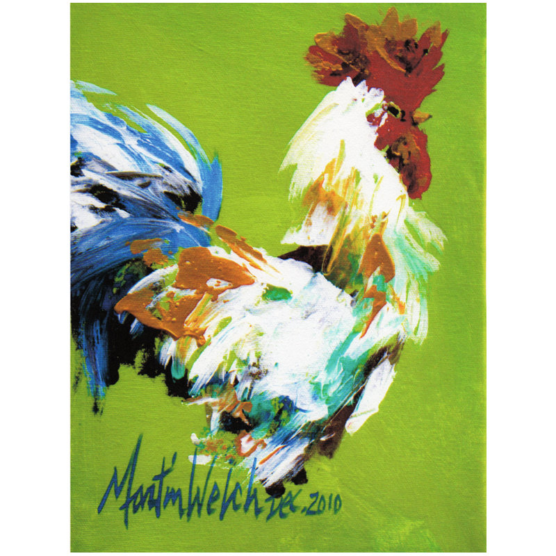 Drapeau de jardin 2 côtés patron coq
