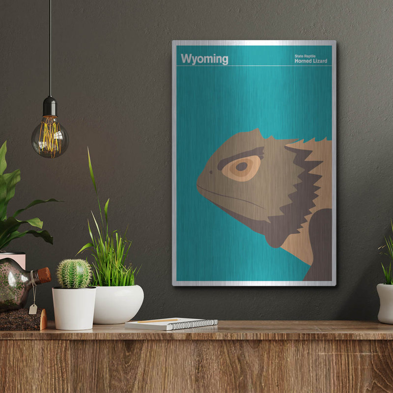 "State Posters WY" par Print Collection, H 16 po x l 12 po