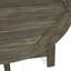 Table en bois gris, demi-ronde, pliable pour maximiser l'espace de rangement gris bistro, forme demi-ronde, pliable facilement