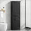 Grande armoire de rangement pour salle de bain avec deux tiroirs de différentes tailles et tablette réglable, panneau de fibres à densité moyenne avec finition peinte pour une durabilité accrue-132922385
