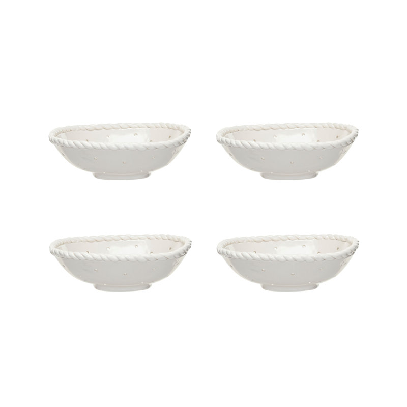 Stoneware Colander with Twisted Edge