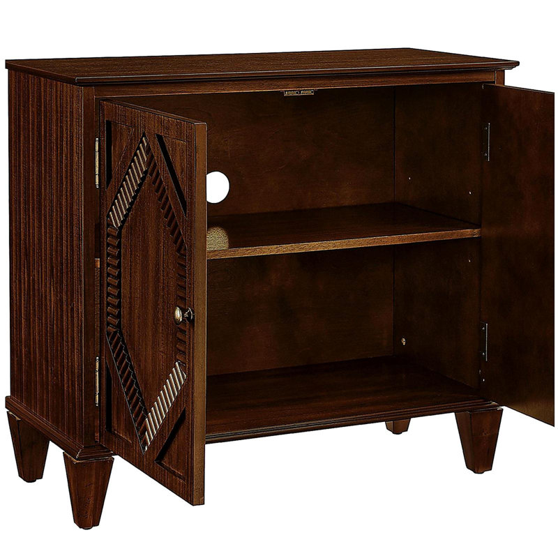 Retro Wooden Sideboard Buffet Cabinet with Storage, Accent Display Cabinets, Walnut