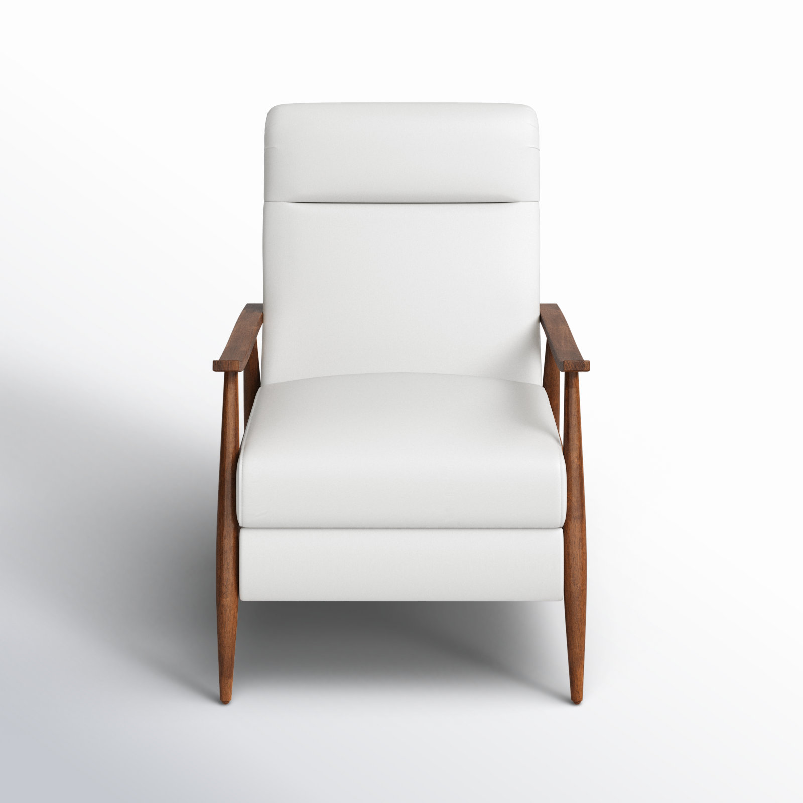 Imona 30" Wide Leather Recliner, White Pebbled Faux Leather
