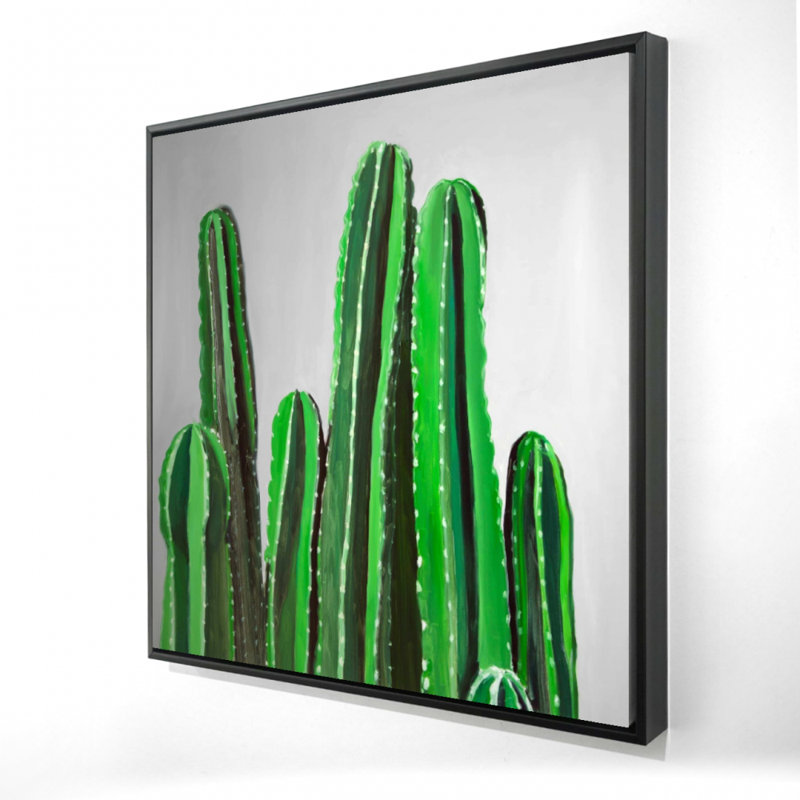 Cactus, impression de bougies sur toile