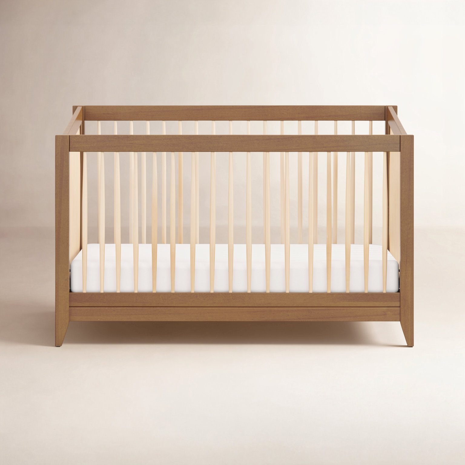 Sprout Pine 4-in-1 Convertible Crib, Chestnut/Natural