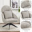 Areyah Swivel Accent Chair with Pillow Comfy Lounge Chair-865267196