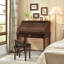 Coiffeuse de piano vintage de style américain en bois massif de 70 cm (27,56 po)-1505552232