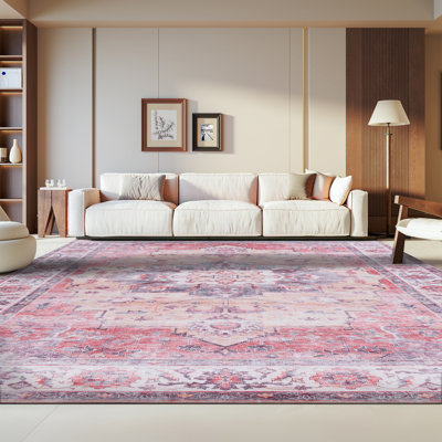 Tapis oriental rouille / beige