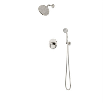 Ensemble de garniture de douche à pression équilibrée 2 voies Classic avec douche à main noir mat