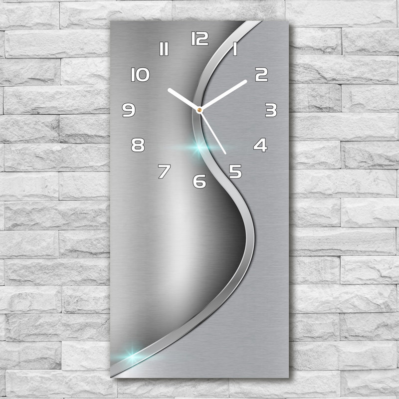 Jacqeline Glass Wall Clock, Grey/White