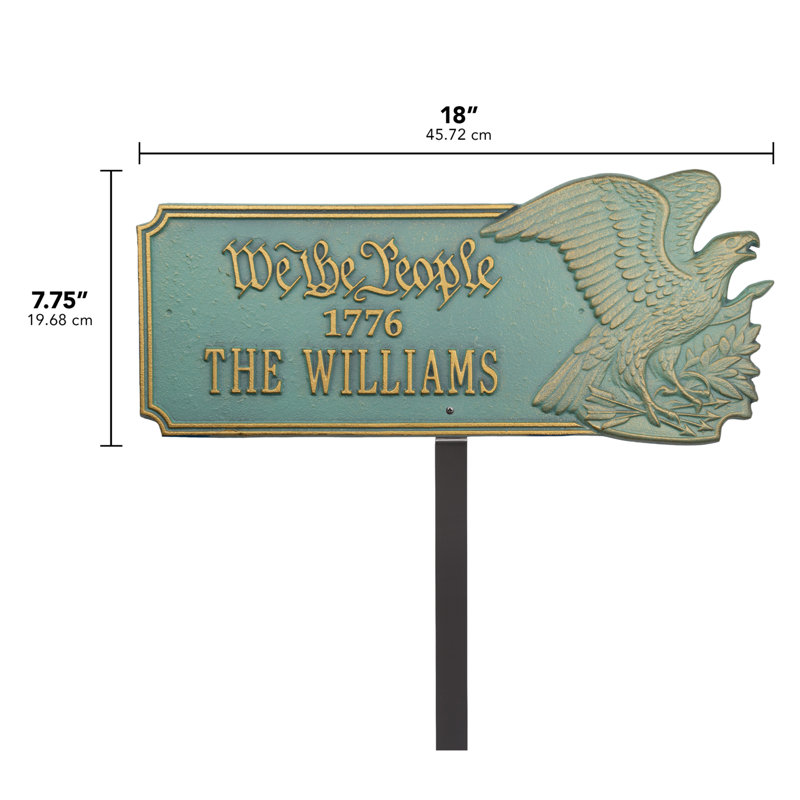 Plaque We We People 1776, ligne standard 1 ligne