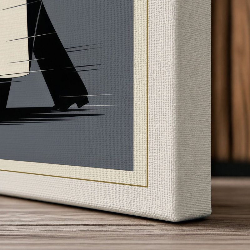 First Dance Art Deco - Wrapped Canvas, 36x24 - 91.4 x 61.0 cm, Cream Border