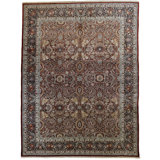 Global Rug One-of-a-Kind Hand-Knotted Brown/Red/Beige 9'3" x 12'1" Wool Area Rug