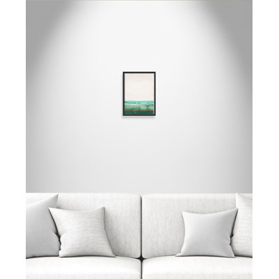 Emerald Shores  Floater Frame Painting Print on Canvas