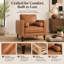 Fauteuil d'appoint Esin Mid-Century en cuir véritable Esa-1636945735
