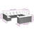 Vidaxl Garden Sofa Set Brown, Cream White