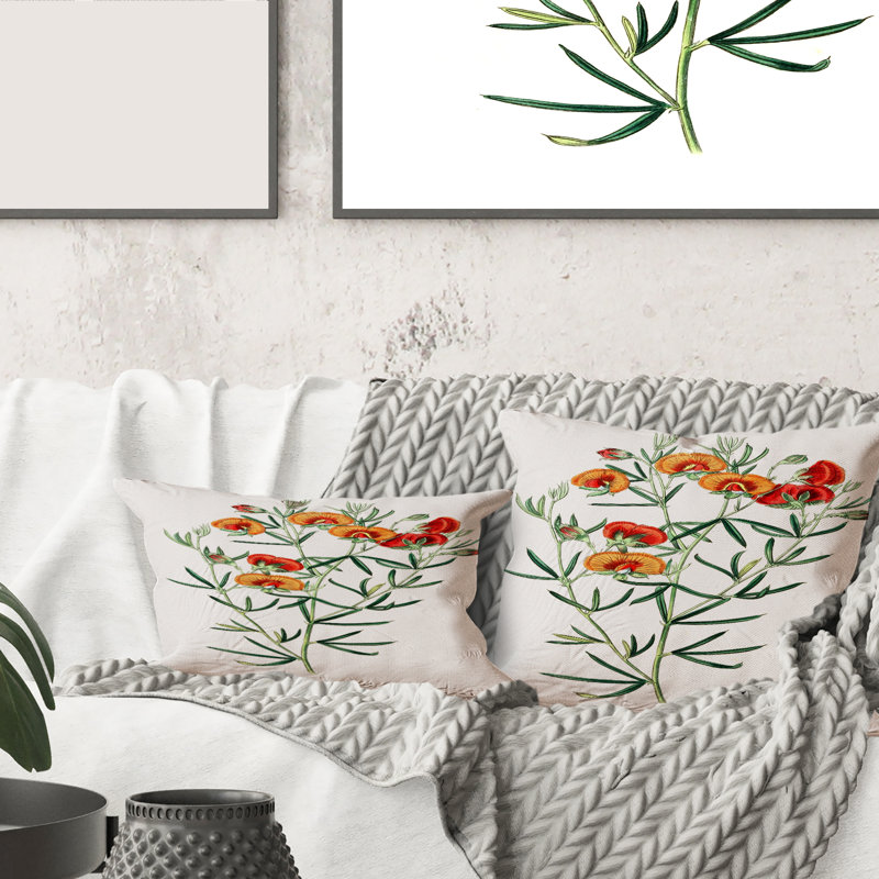 Housse et insert de coussin rectangulaire American Flora
