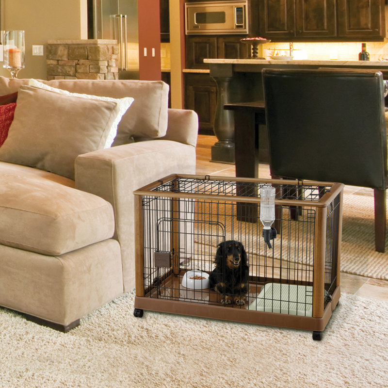 Wood Pet Crate with 1 Door, Medium (26" H x 24.2" W x 36.8" D)