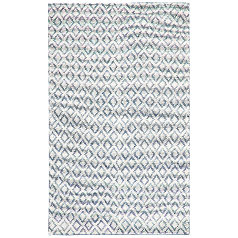 Vermont Hand Woven Wool Geometric Rug, Rectangle 3' x 5'