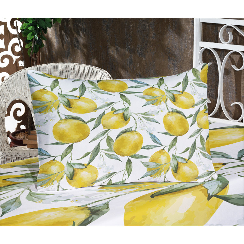 Ensemble de draps et taies décoratives Ambesonne Garden, vert olive, jaune