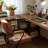 Nut-brown Rectangular Solid Wood desk-1172468280