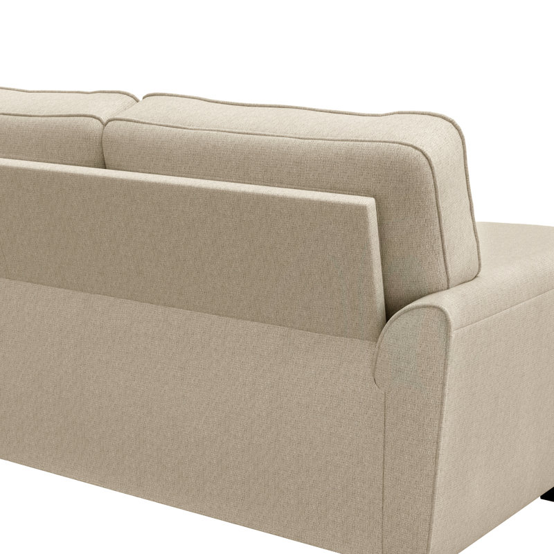 Canapé modulaire à méridienne rembourré Aliciana, Polyester mastic