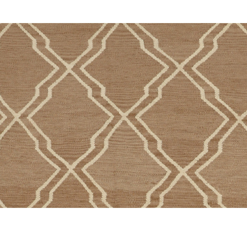 Geometric Area Rug in Brown
