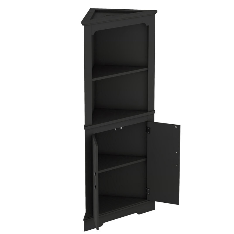 Grande armoire d'angle polyvalente avec portes pour plusieurs pièces, offrant beaucoup de rangement et une conception pratique pour l'organisation à la maison