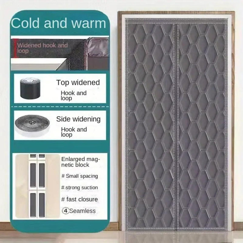 Le rideau d'isolation thermique en coton pour portes doubles convient à un usage domestique.