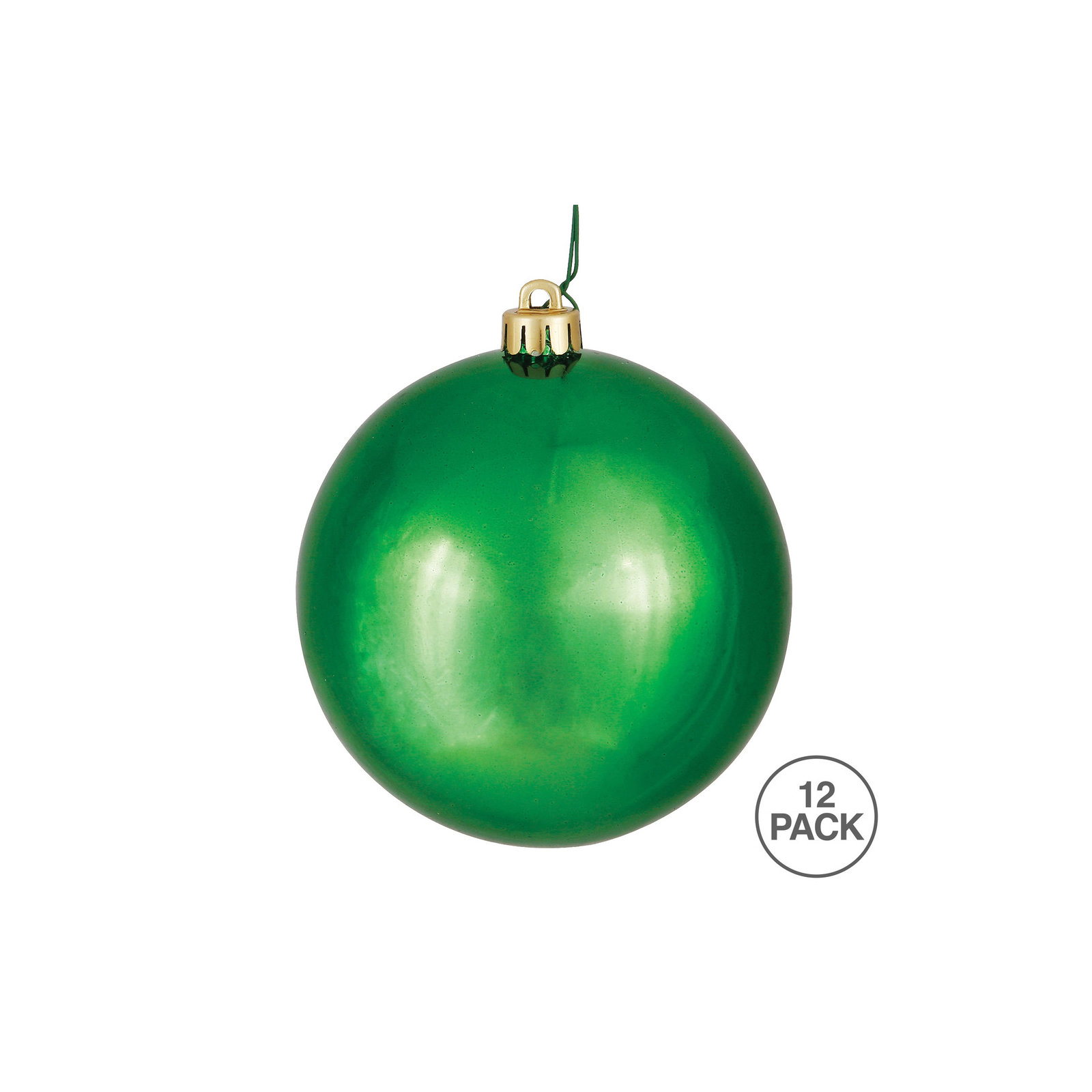 Holiday Décor Ball Ornament, 2.75" H x 2.75" W x 2.75" D, Green